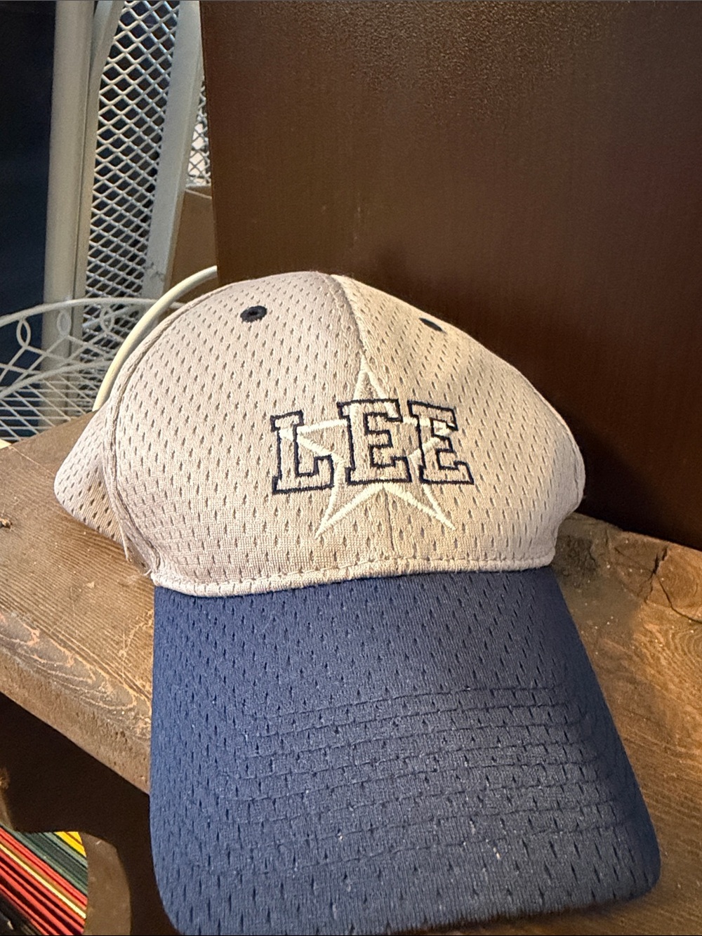 Lee Kids Beige and Navy Mesh Baseball Cap